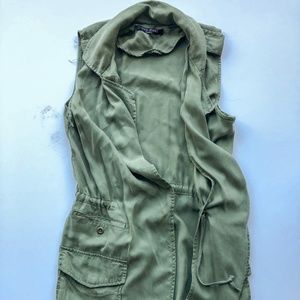 Long Green Utility Vest